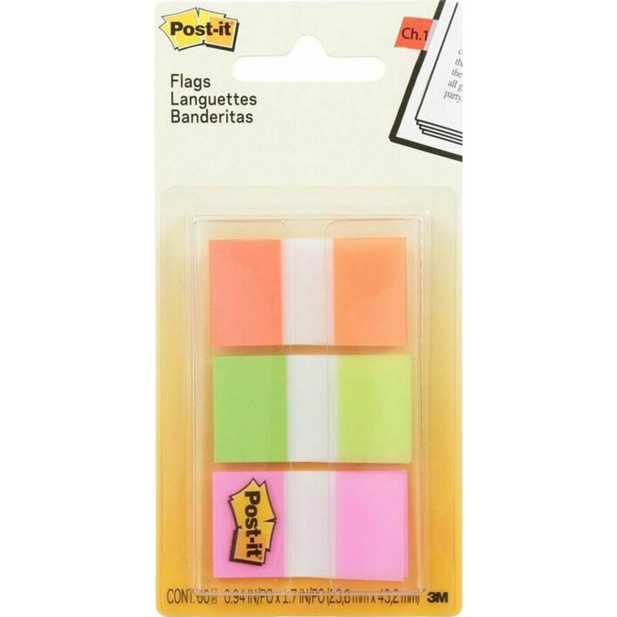 Image for POST-IT 680-OLP FLAGS BRIGHT ASSORTED PACK 60 from Peninsula Office Supplies