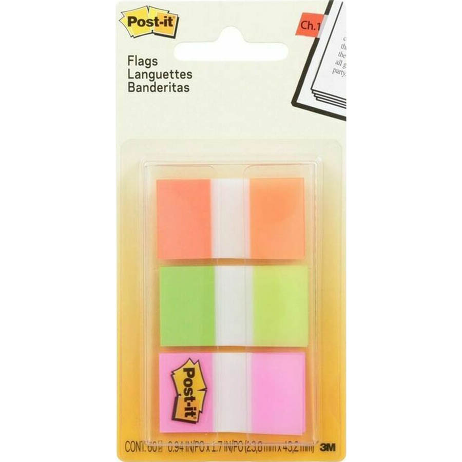 Image for POST-IT 680-OLP FLAGS BRIGHT ASSORTED PACK 60 from Olympia Office Products