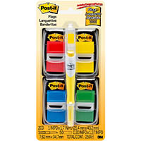 post-it 680-rybgva flags bright assorted value pack 250 - bonus flag pen