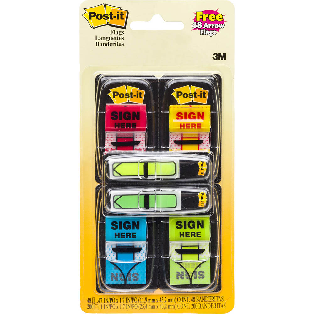 POST-IT 680-SH4VA SIGN HERE FLAGS WITH BONUS ARROW FLAGS VALUE PACK 6 |  | 7006528i