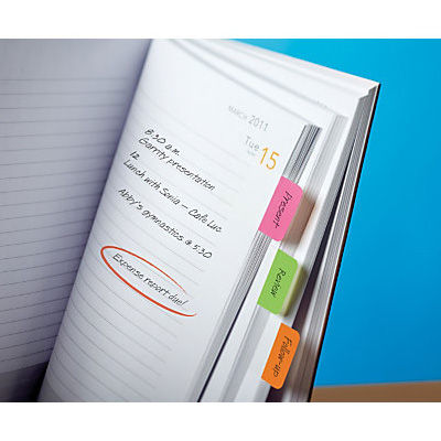 POST-IT 686-PGO DURABLE FILING TABS SOLID 38MM PINK/GREEN/ORANGE PACK 66 |  | 7001186