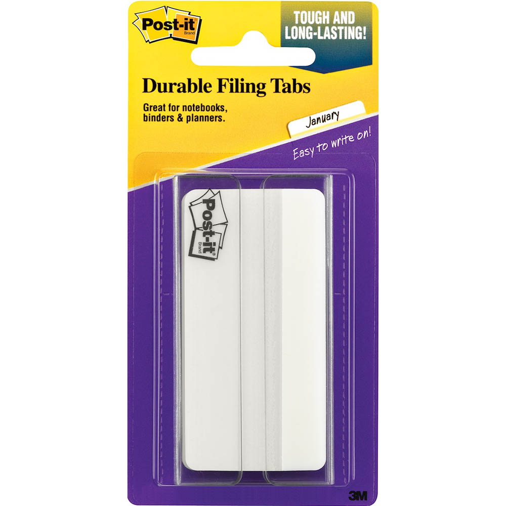 Image for POST-IT 686-50WHN3N DURABLE FILING TABS 75MM WHITE PACK 50 from That Office Place PICTON