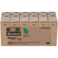 scotch magic greener tape 19mm x 20.32m pack 6