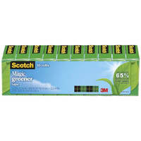 scotch magic greener tape 19mm x 22.8m pack 10