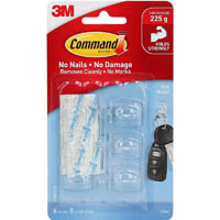 command adhesive mini clear hooks with clear strips
