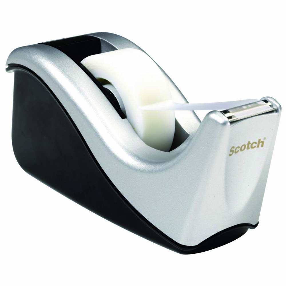 Image for SCOTCH C60-ST DESKTOP TAPE DISPENSER SILVERTECH SILVER/BLACK from Memo Office and Art