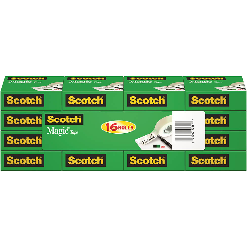 Image for SCOTCH 810 MAGIC TAPE MULTI PACK 19MM X 25M PACK 16 from Clipboard Stationers & Art Supplies
