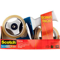 scotch bps-1 tape dispenser and bonus 2 tape rolls 48mm x 50m