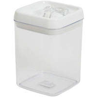 connoisseur flip-tite canister square 1.7 litre clear