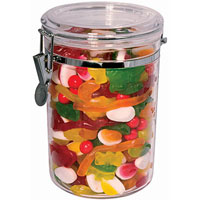 connoisseur storage canister acrylic round 1.8 litre clear