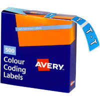 avery 43220 lateral file label side tab colour code t 25 x 38mm blue pack 500