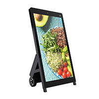 mitsumaru ip55 high bright mobile signage a-frame 43inches black