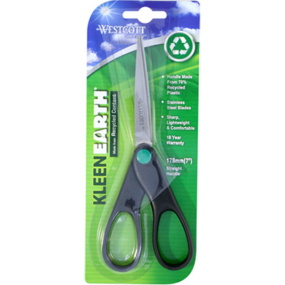 Image for WESTCOTT KLEENEARTH SCISSOR RECYCLED 7 INCH BLACK from Prime Office Supplies
