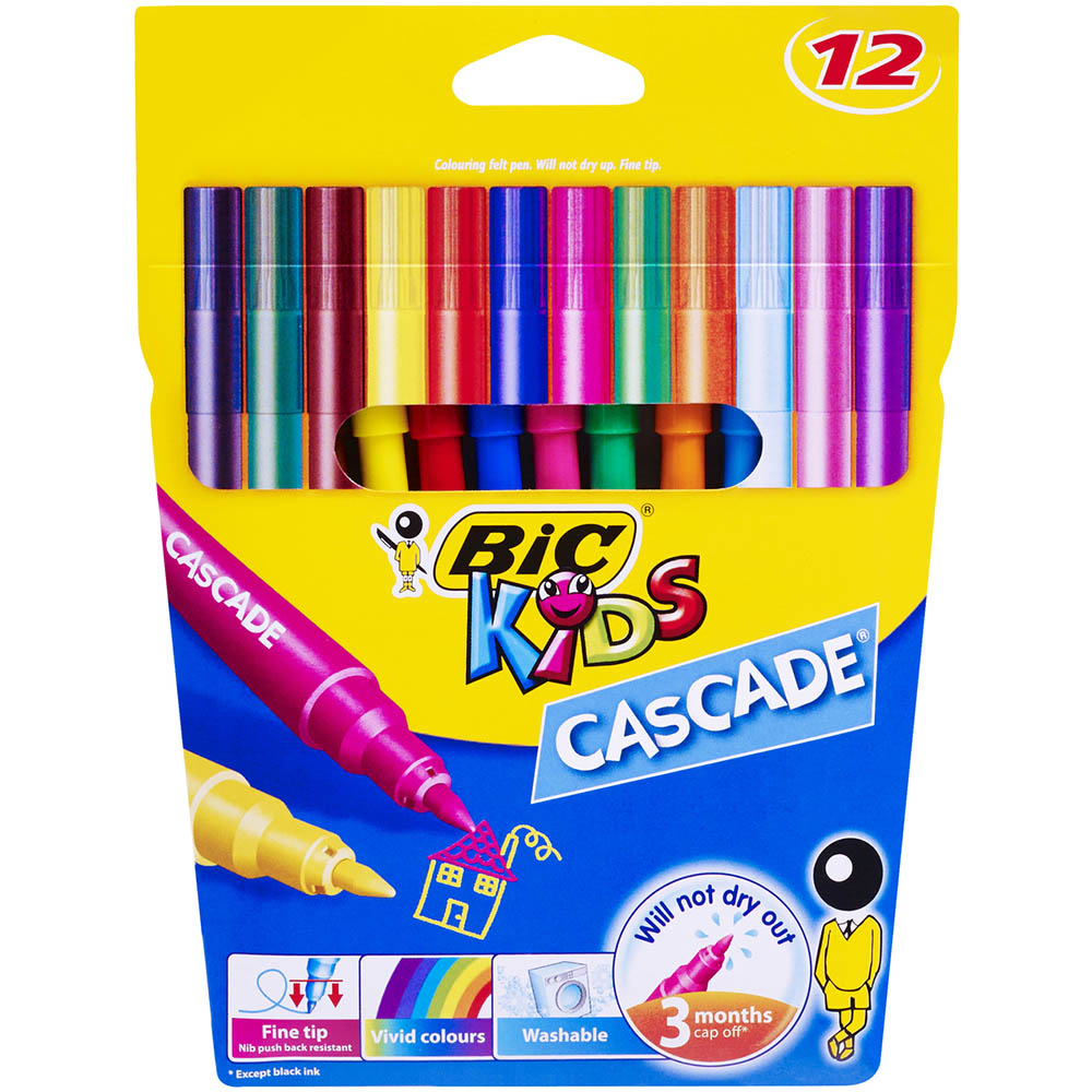 Image for BIC KIDS CASCADE MARKER ASSORTED PACK 12 from Mitronics Corporation