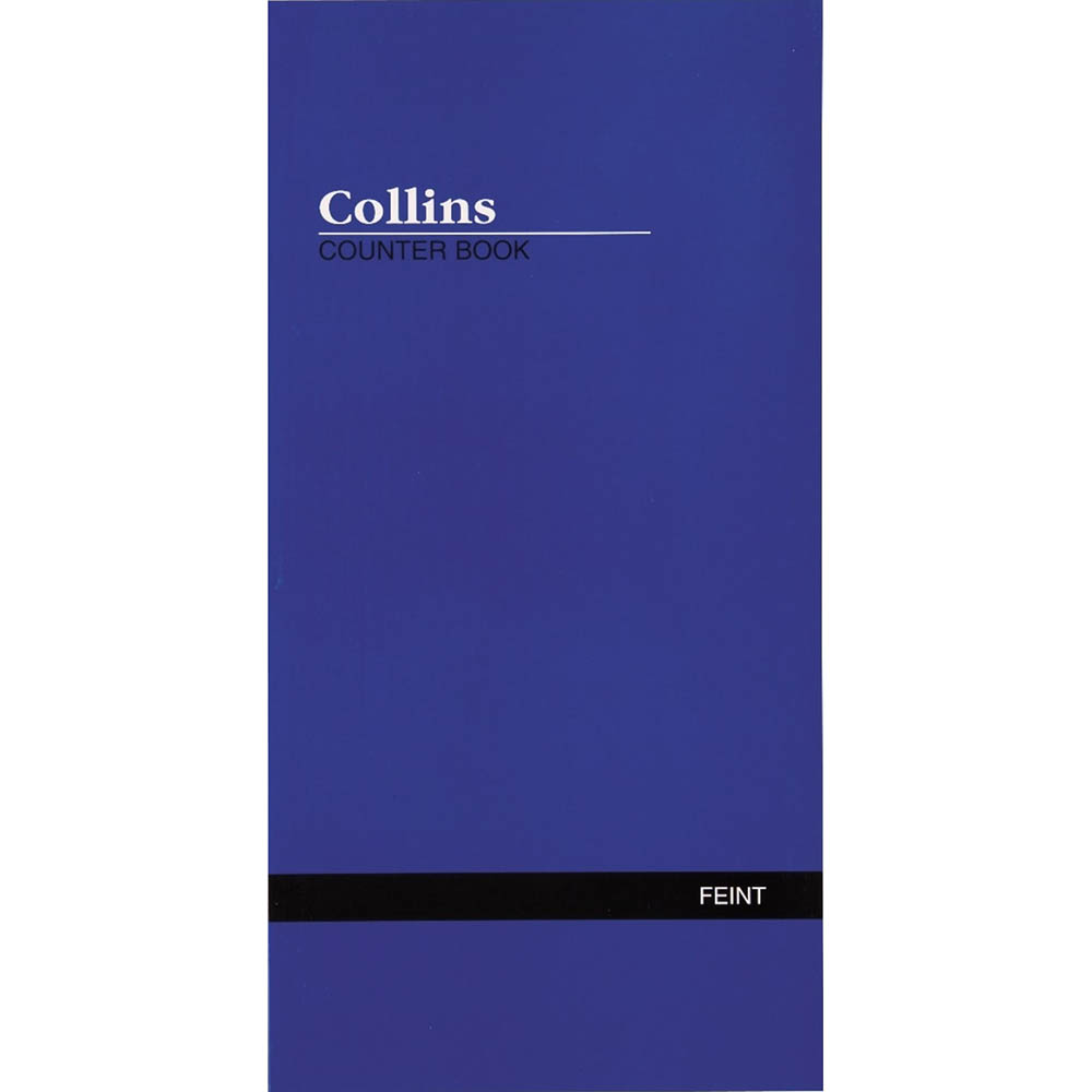 Image for COLLINS COUNTER BOOK FEINT RULED 160 PAGE A4.5 BLUE from Office Express