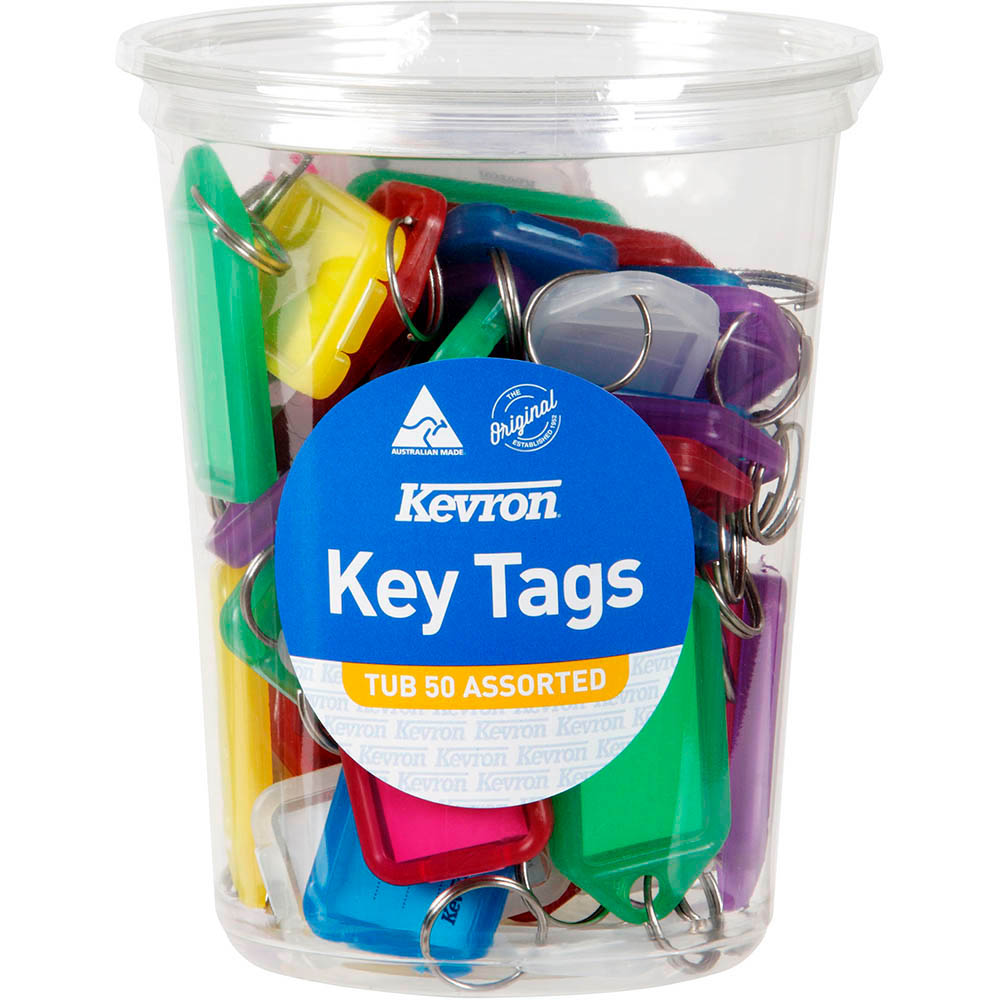 Image for KEVRON ID5 KEYTAGS ASSORTED TUB 50 from York Stationers