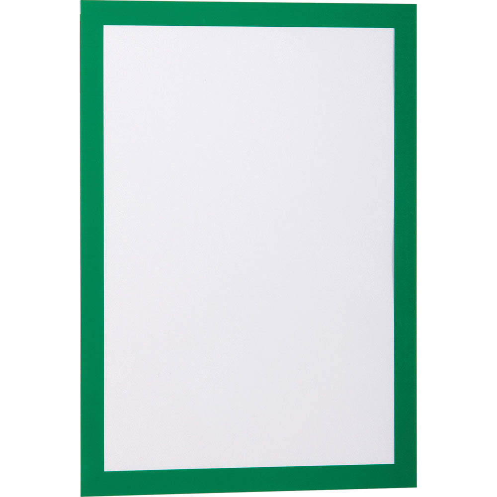 Image for DURABLE DURAFRAME SIGN HOLDER ADHESIVE BACK A4 GREEN PACK 2 from Office Heaven