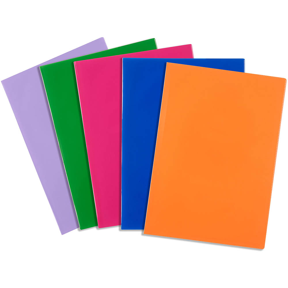 Image for CONTACT BOOK SLEEVES 9 X 7 INCH ASSORTED SOLID PACK 5 from Positive Stationery