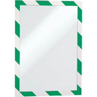 durable duraframe security frame a4 green/white pack 2
