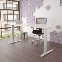 conset 501-43 electric height adjustable desk 1500 x 800mm white/white