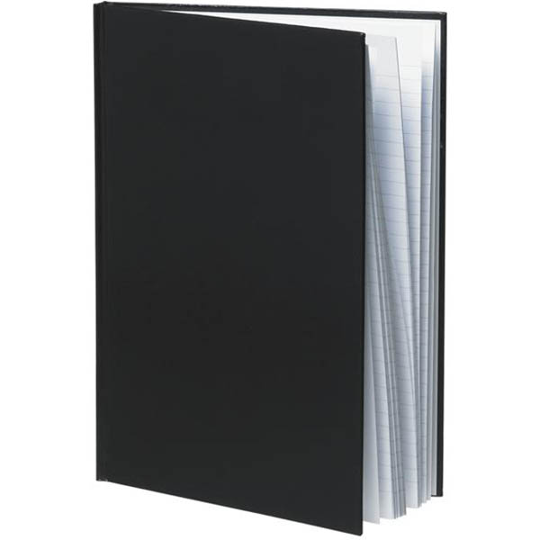 Image for CUMBERLAND LEATHERGRAIN NOTEBOOK CASEBOUND 8MM RULED 192 PAGE A4 BLACK from BusinessWorld Computer & Stationery Warehouse