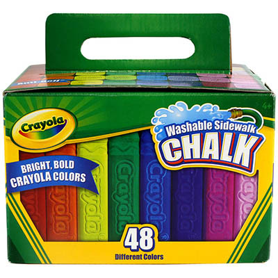 CRAYOLA WASHABLE SIDEWALK CHALK ASSORTED PACK 48 |  | 7029987