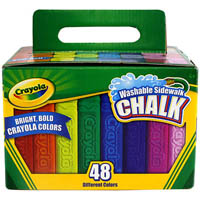 crayola washable sidewalk chalk assorted pack 48