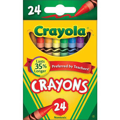 Image for CRAYOLA CRAYONS ASSORTED PACK 24 from Clipboard Stationers & Art Supplies