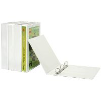 marbig clearview insert ring binder 3d 65mm a4 white