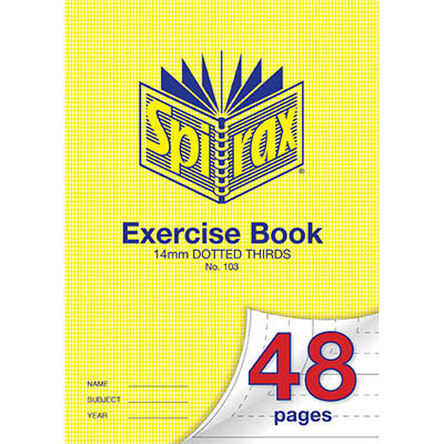 Image for SPIRAX 103 EXERCISE BOOK 14MM DOTTED THIRDS 70GSM A4 48 PAGE from Olympia Office Products