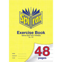 spirax 104 exercise book 18mm dotted thirds 70gsm a4 48 page