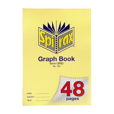 Image for SPIRAX 132 GRAPH BOOK 5MM GRID A4 48 PAGE from Mitronics Corporation