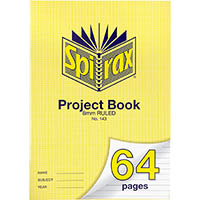 spirax 143 project book 8mm ruled a4 64 page