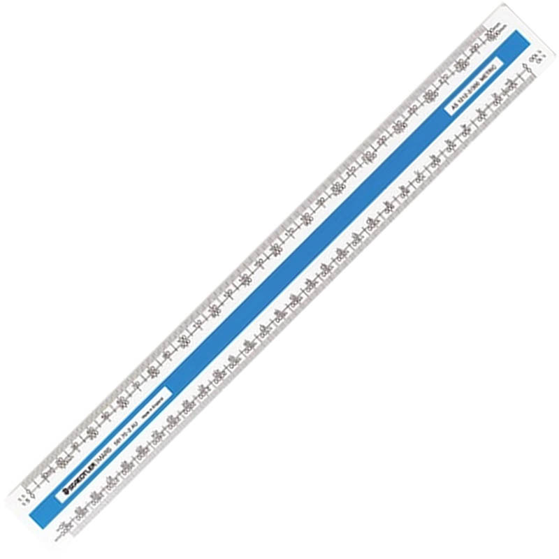 Image for STAEDTLER 561 70-2 MARS OVAL SCALE RULER 300MM WHITE from Mitronics Corporation