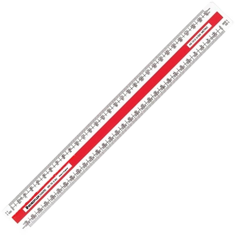 Image for STAEDTLER 561 70-3 MARS OVAL SCALE RULES 300MM WHITE from Office Heaven