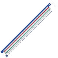 staedtler 561 98-4bk mars triangular scale ruler 300mm white