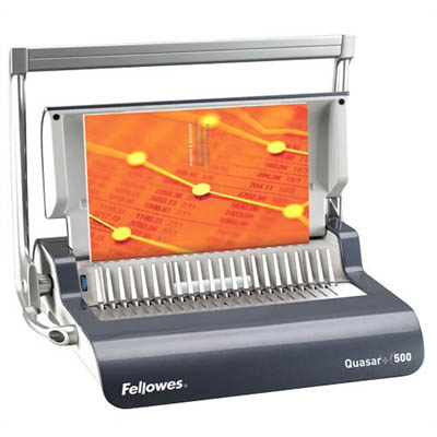 Image for FELLOWES QUASAR+ 500 MANUAL BINDING MACHINE PLASTIC COMB GREY from Office Express