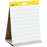 post-it 563 super sticky tabletop easel pad primary ruled 508 x 584mm white