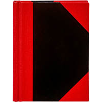 spirax notebook casebound ruled 100 leaf a5 black/red