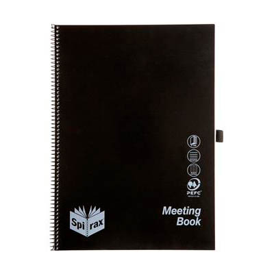 Image for SPIRAX P703 MEETING BOOK SPIRAL BOUND A4 140 PAGE BLACK from BusinessWorld Computer & Stationery Warehouse