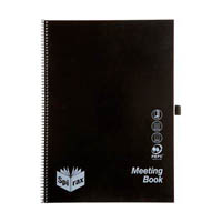 spirax p703 meeting book spiral bound a4 140 page black