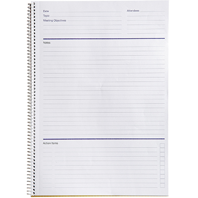 Image for SPIRAX 705 MEETING BOOK SPIRAL BOUND 140 PAGE A4 from BusinessWorld Computer & Stationery Warehouse