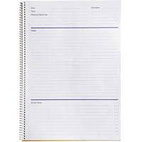 spirax 705 meeting book spiral bound 140 page a4