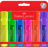 faber-castell textliner ice highlighter chisel assorted wallet 6