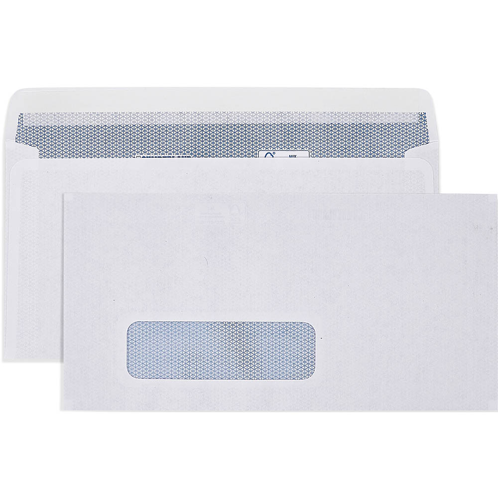 Image for CUMBERLAND DL ENVELOPES SECRETIVE WALLET WINDOWFACE STRIP SEAL LASER 90GSM 110 X 220MM WHITE BOX 500 from Second Office