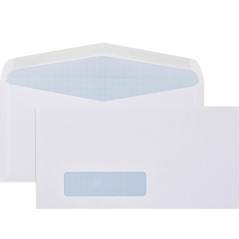 Image for CUMBERLAND DLX ENVELOPES SECRETIVE WALLET WINDOWFACE (28 X 95) MOIST SEAL 80GSM 235 X 120MM WHITE BOX 500 from York Stationers