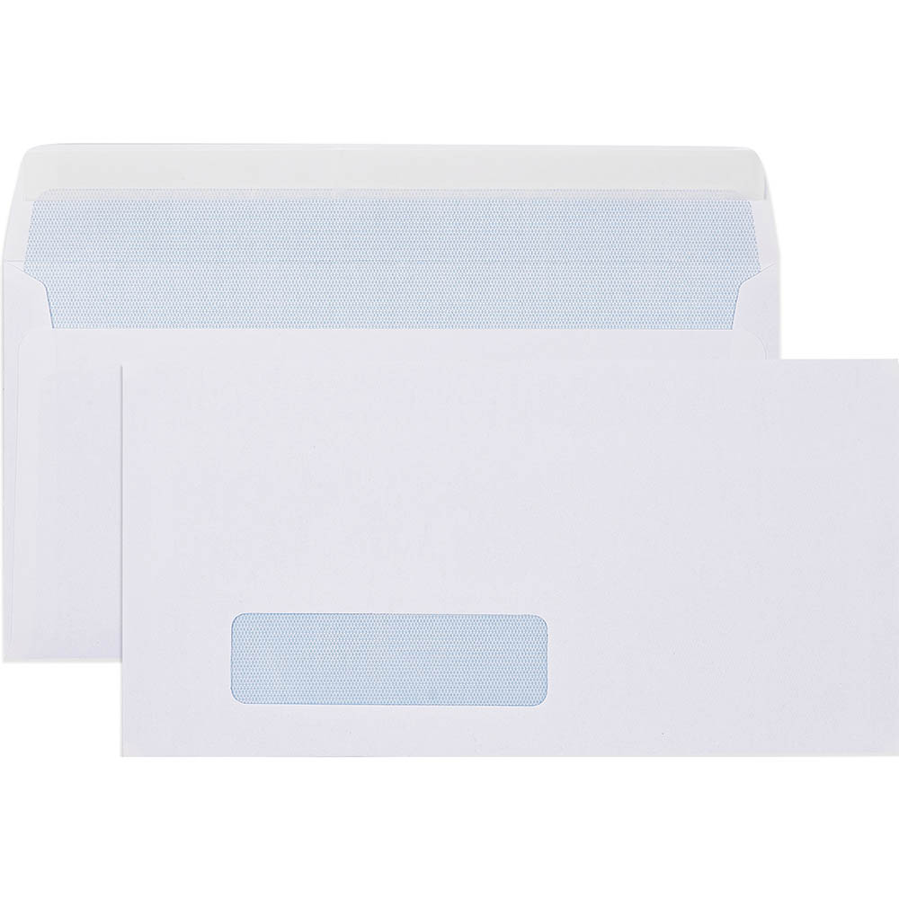 Image for CUMBERLAND DLX ENVELOPES SECRETIVE WALLET WINDOWFACE STRIP SEAL 80GSM 235 X 120MM WHITE BOX 500 from Office Heaven