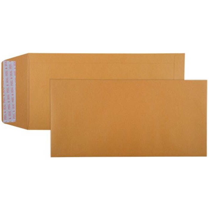 Image for CUMBERLAND ENVELOPES POCKET PLAINFACE STRIP SEAL 85GSM 305 X 150MM GOLD BOX 250 from BusinessWorld Computer & Stationery Warehouse