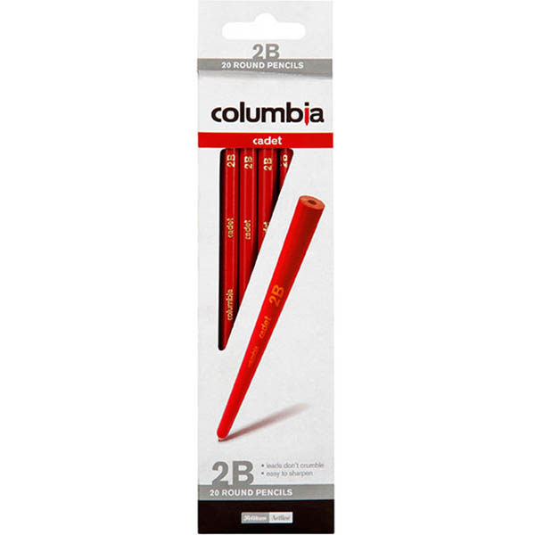 Image for COLUMBIA CADET LEAD PENCIL ROUND 2B PACK 20 from BusinessWorld Computer & Stationery Warehouse