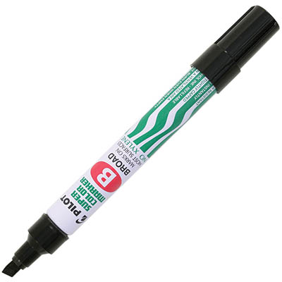 Image for PILOT SCA-B SUPER COLOUR PERMANENT MARKER CHISEL 4.0MM BLACK from Challenge Office Supplies